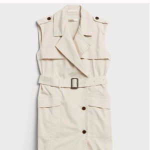 Banana Republic Cotton Twill Trench Shift Dress